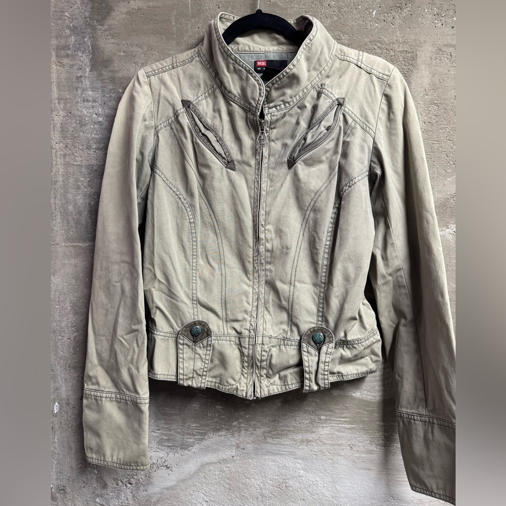 Y2K vintage Diesel Zip-Front Utility- Jacket